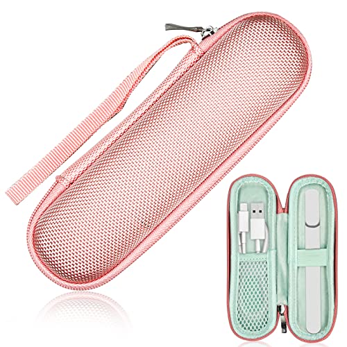 CANIPHA Portable Hard Carrying Case for Solowave 4 in 1 facial wand, Solawave wand for face Protective Bag Storing USB Cable, Hard Case Facial Wand with Zipper and Hanging Rope (Pink) - Image 1