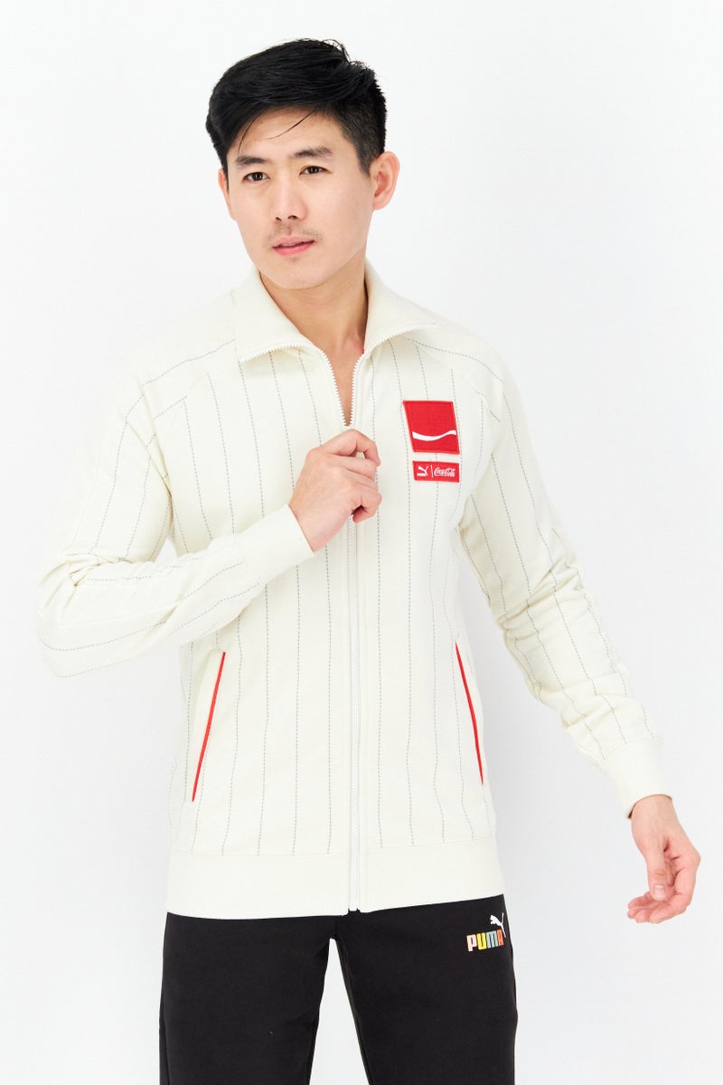 PUMA Men Sportswear Fit Brand Logo Outdoor Jackets, Half White - Image 1