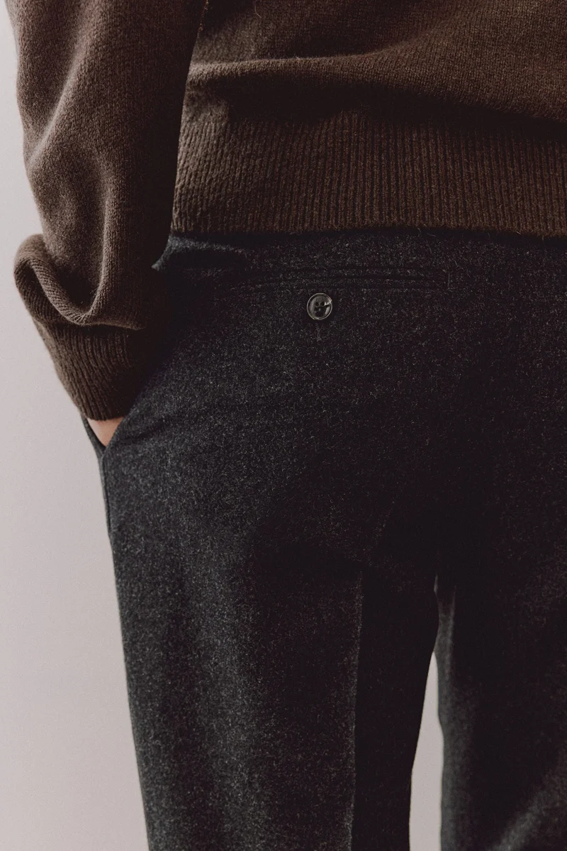 H&M Slim Fit Wool-Blend Trousers