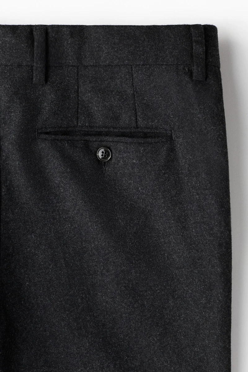 H&M Slim Fit Wool-Blend Trousers