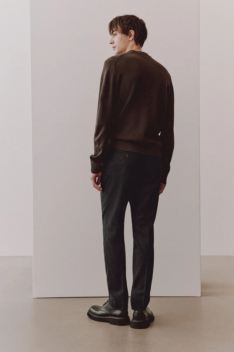 H&M Slim Fit Wool-Blend Trousers