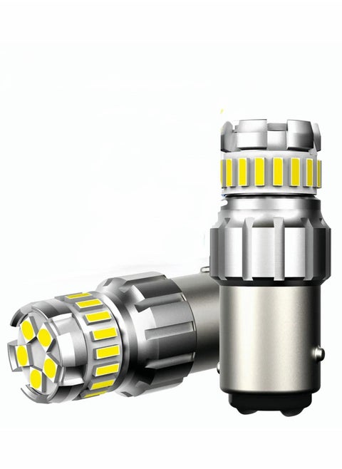1157 لمبة LED بيضاء 6500K، 2057 2357 7528 BAY15D مصابيح LED للنسخ الاحتياطي/الضوء العكسي، ضوء الذيل، ضوء الفرامل، 300% أكثر سطوعًا في Canbus جاهزة للتوصيل والتشغيل، مصابيح LED، حزمة من 2