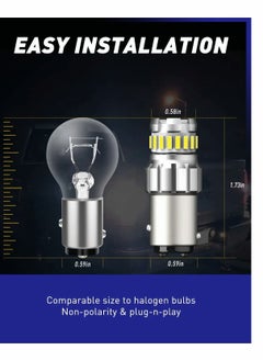 1157 لمبة LED بيضاء 6500K، 2057 2357 7528 BAY15D مصابيح LED للنسخ الاحتياطي/الضوء العكسي، ضوء الذيل، ضوء الفرامل، 300% أكثر سطوعًا في Canbus جاهزة للتوصيل والتشغيل، مصابيح LED، حزمة من 2 - pzsku/Z01BF0C47CBC0EB219256Z/45/_/1663413274/6dd06f29-8535-4f68-bc37-cb268c7aa384