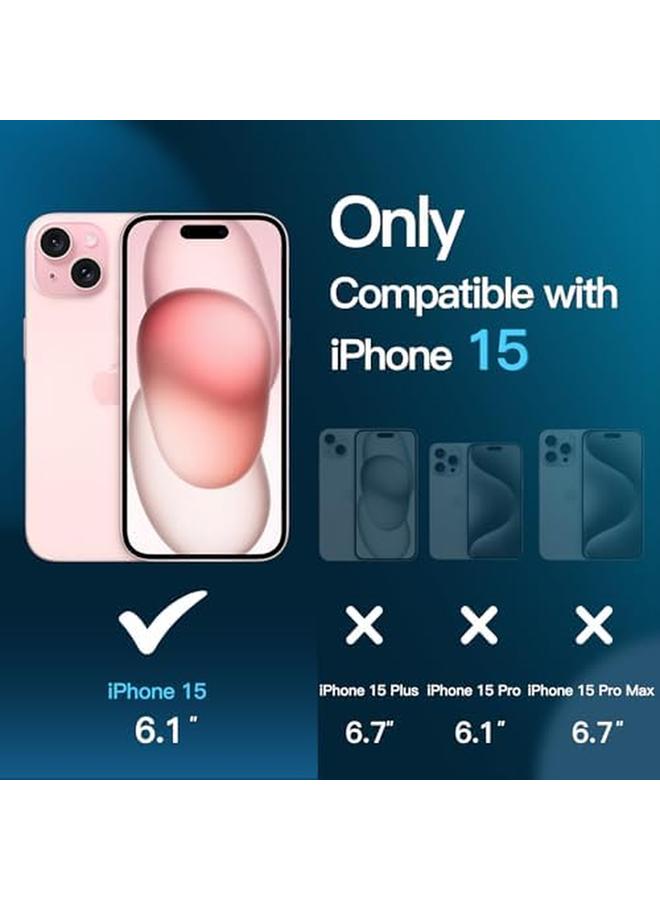 جي تيك واقي شاشة بتغطية كاملة لهاتف آيفون 15 مقاس 6.1 بوصة بحافة سوداء من الزجاج المقوى مع أداة تثبيت سهلة، عبوة من 3 قطع شفافة عالية الدقة - Image 3