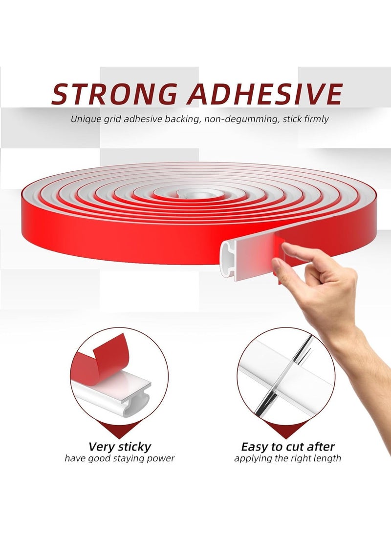 Door Weather Stripping Door Seal Strip,Self-Adhesive Rubber Door Insulation Weather Strip for Window and Door Soundproofing D Shape,for Door Frame Gap Blocker 19.7Feet  - Image 2