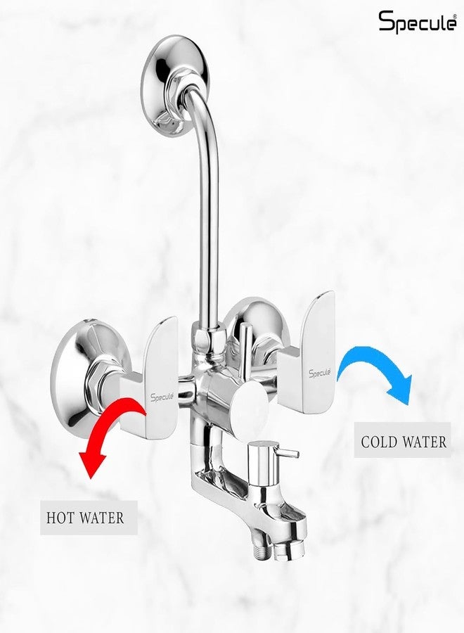 Specule Alive Series Brass, 3-in-1 Wall Mixer with 8 Inches Overhead Shower Set | Multi Flow Hand Shower Set | Mixer Tap For Bathroom | Mixer For Bathroom - Image 3