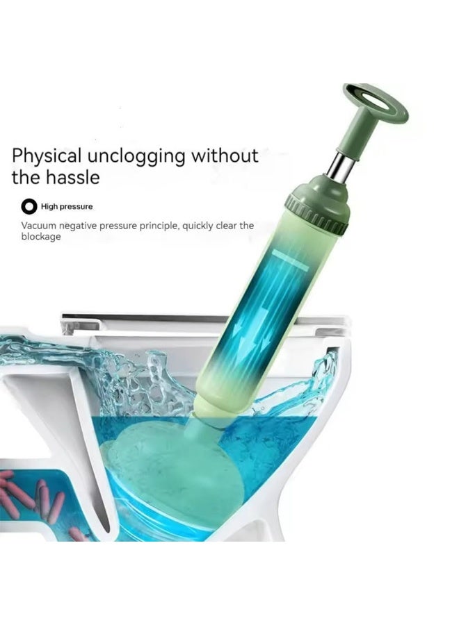 جيه زد اس JZS مرحاض فك الانسداد، مكبس مرحاض، مكبس تصريف، مكبس حوض بمقبض، مزيل انسداد يدوي مريح، موفر للمساحة، أداة مكبس لإزالة الانسداد للحمام، الدش، المطبخ، قطعتين، أزرق - Image 4