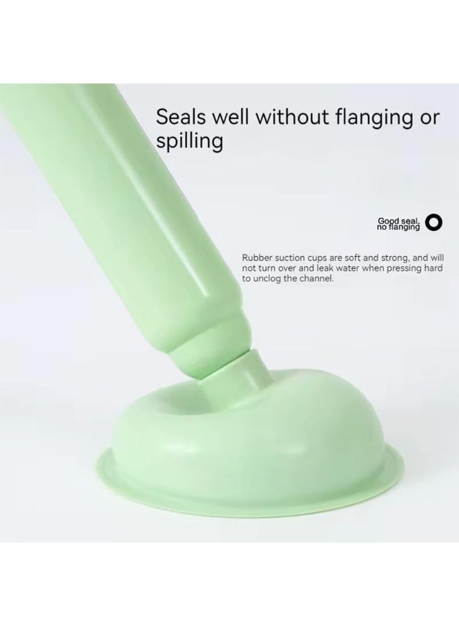 جيه زد اس JZS مرحاض فك الانسداد، مكبس مرحاض، مكبس تصريف، مكبس حوض بمقبض، مزيل انسداد يدوي مريح، موفر للمساحة، أداة مكبس لإزالة الانسداد للحمام، الدش، المطبخ، قطعتين، أزرق - Image 5
