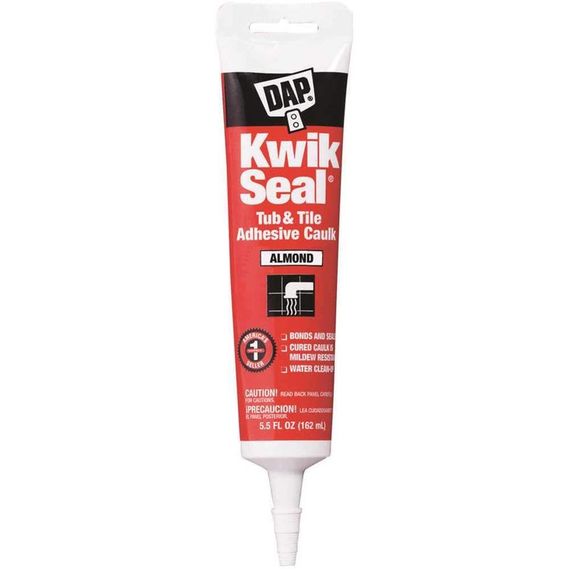 Dap 18013 Kwik-Seal All-Purpose Caulk, 5.5-Ounce, Almond - Image 1