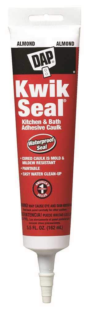 Dap 18013 Kwik-Seal All-Purpose Caulk, 5.5-Ounce, Almond - Image 2