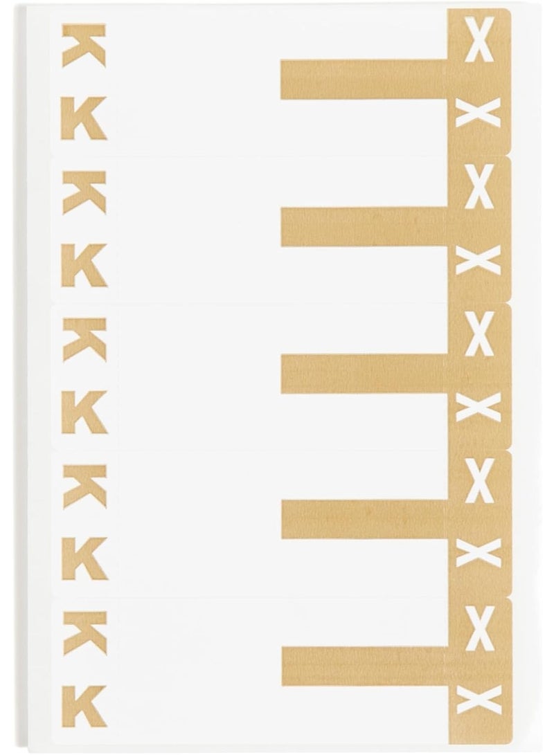 Smead Smead AlphaZ NCC Color-Coded Label, K&X, Label Sheet, Light Brown, 100 Labels per Pack (67162)  - Image 4