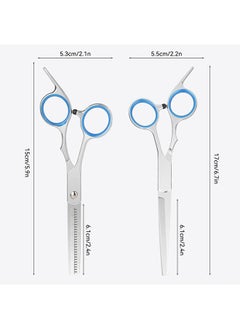 Generic 2 pcs Haircut Scissors, Professional Hair Thinning Scissor Hairdressing Scissors Hair Cutting Kit Home Hairdressing Salon Hairdresser  - Image 2