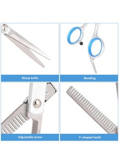 Generic 2 pcs Haircut Scissors, Professional Hair Thinning Scissor Hairdressing Scissors Hair Cutting Kit Home Hairdressing Salon Hairdresser  - Image 3