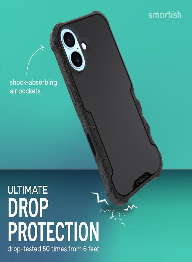 سمارتيش جراب Smartish® MagSafe لهاتف iPhone 17 - جراب Gripzilla المغناطيسي الواقي [متين وقوي] غطاء مدرع شديد التحمل مع حماية تم اختبارها ضد السقوط لهاتف Apple iPhone 17 - Black Tie Affair - Image 2