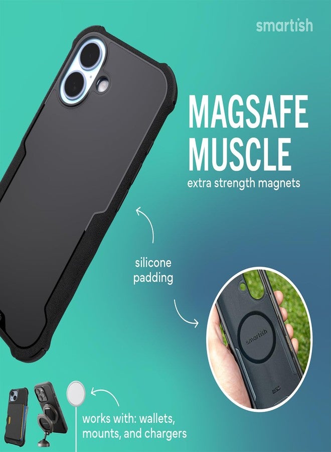 سمارتيش جراب Smartish® MagSafe لهاتف iPhone 17 - جراب Gripzilla المغناطيسي الواقي [متين وقوي] غطاء مدرع شديد التحمل مع حماية تم اختبارها ضد السقوط لهاتف Apple iPhone 17 - Black Tie Affair - Image 3