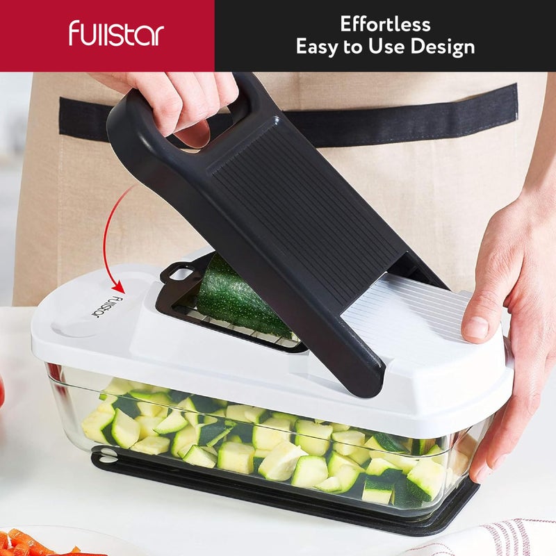 Fullstar Fullstar Chopper Vegetable Cutter Mandoline Slicer for Kitchen with Handle - Veggie Chopper with Container and Lid, Food Chopper Salad Chopper Vegetable Chopper, Onion and Cheese Slicer (3 in 1)  - Image 3