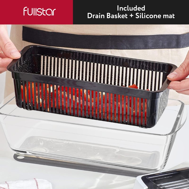 Fullstar Fullstar Chopper Vegetable Cutter Mandoline Slicer for Kitchen with Handle - Veggie Chopper with Container and Lid, Food Chopper Salad Chopper Vegetable Chopper, Onion and Cheese Slicer (3 in 1)  - Image 4