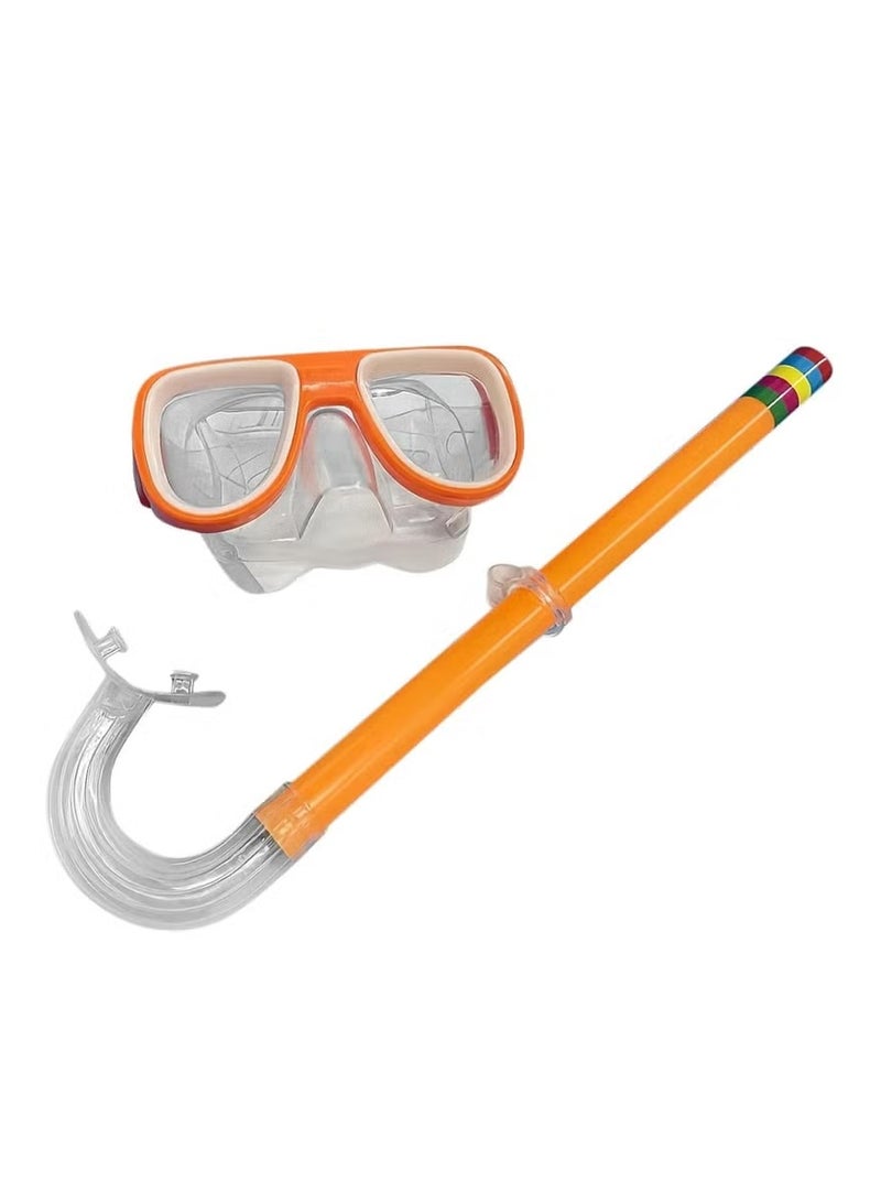 Kids Snorkel Set, Adjustable Strap Dry Top Diving Mask, Anti-Fog Snorkeling Mask Gear, Kids Swimming Goggles For Boys And Girls, Age 6-14-Swimming Supplies- Swimming Goggles For Children- Swimming Equipment- Diving Set For Children. - Image 1