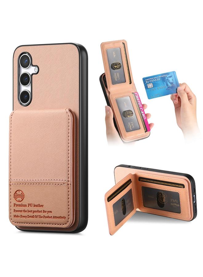 erorex Case For Samsung Galaxy A36 Twill Fabric Leather Vertical Flip RFID Card Bag Phone Case - Image 1
