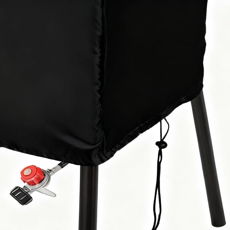 Genérico Outdoor Stove Cover - Oxford Stove Protector, Black Oven Cover with Gas Burner for Patio, Outdoor Kitchen Appliance Water Resistant | 420d Dustproof - Image 1