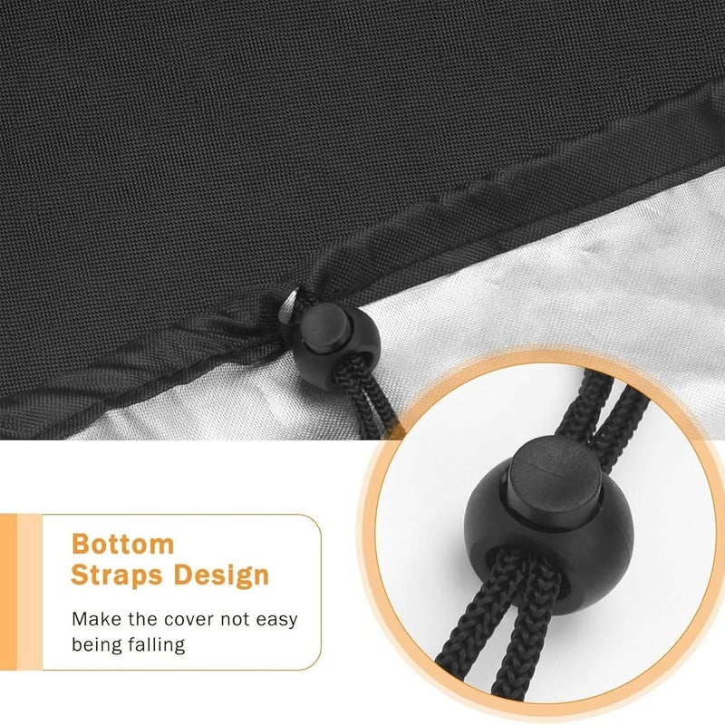 Genérico Outdoor Stove Cover - Oxford Stove Protector, Black Oven Cover with Gas Burner for Patio, Outdoor Kitchen Appliance Water Resistant | 420d Dustproof - Image 5