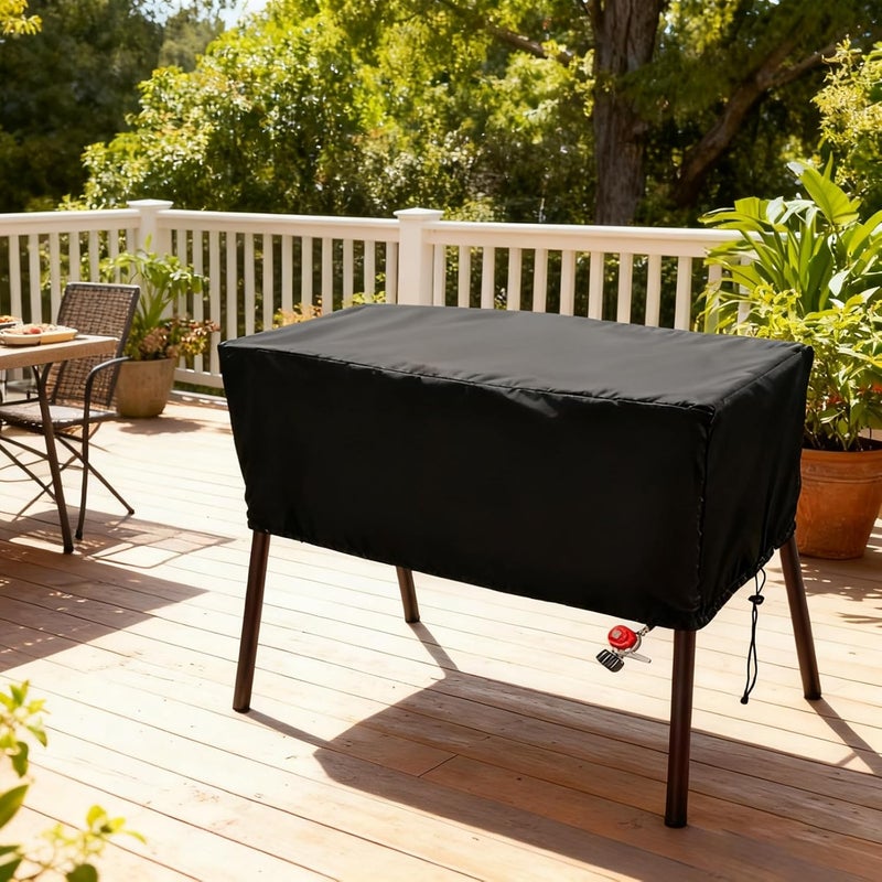 Genérico Outdoor Stove Cover - Oxford Stove Protector, Black Oven Cover with Gas Burner for Patio, Outdoor Kitchen Appliance Water Resistant | 420d Dustproof - Image 2
