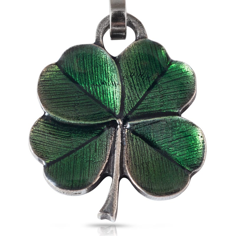 DANFORTH Green Clover Zipper Pull Irish Shamrock Tag for Purse Backpack Bag Coat Unisex Good Luck Charm Accessories Handcasted Pewter Made in USA - Image 3