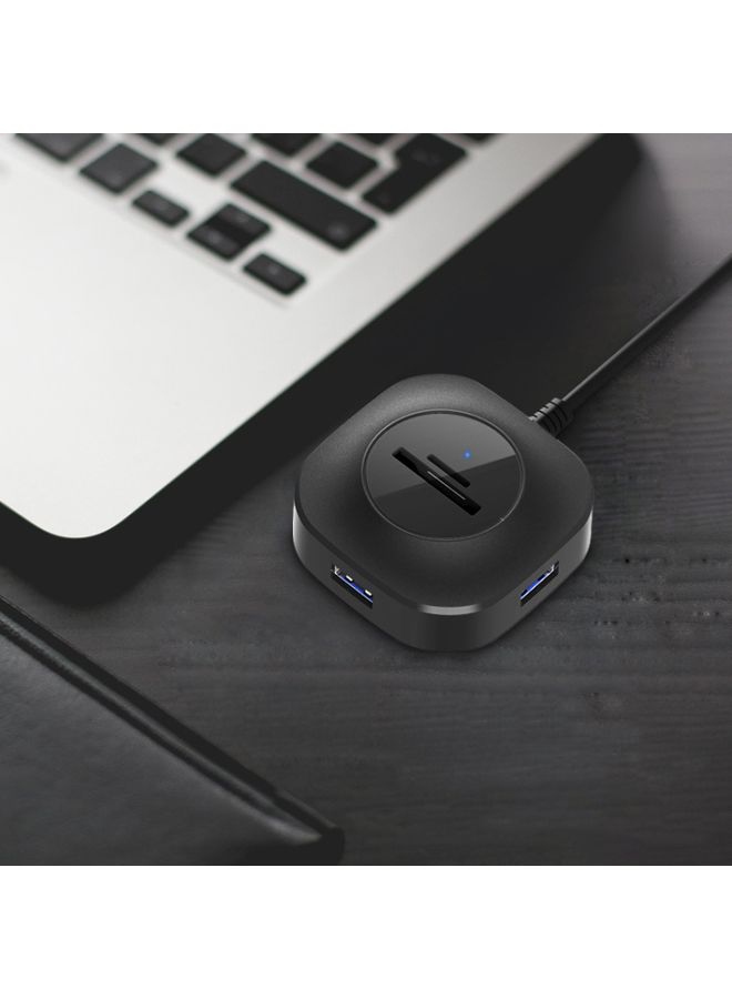BURAQ H25-2.0 3 x USB Port + TF/SD Card Reader Computer Notebook High-Speed Hub Splitter  - Image 2