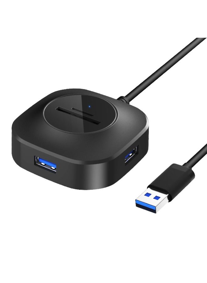 BURAQ H25-2.0 3 x USB Port + TF/SD Card Reader Computer Notebook High-Speed Hub Splitter  - Image 1
