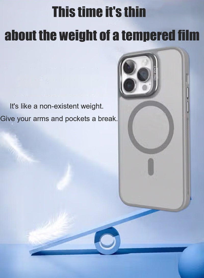 هيروكس جراب مغناطيسي MagSafe لهاتف iPhone 16 Pro Max 【حماية كاملة ضد الصدمات】 غطاء هاتف نحيف بخلفية شفافة غير لامعة ومزود بمغناطيس قوي. - Image 5