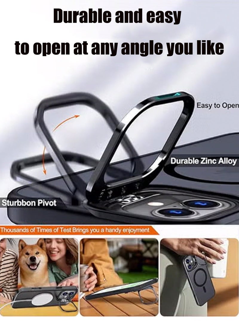 هيروكس جراب مغناطيسي MagSafe لهاتف iPhone 16 Pro Max 【حماية كاملة ضد الصدمات】 غطاء هاتف نحيف بخلفية شفافة غير لامعة ومزود بمغناطيس قوي. - Image 3