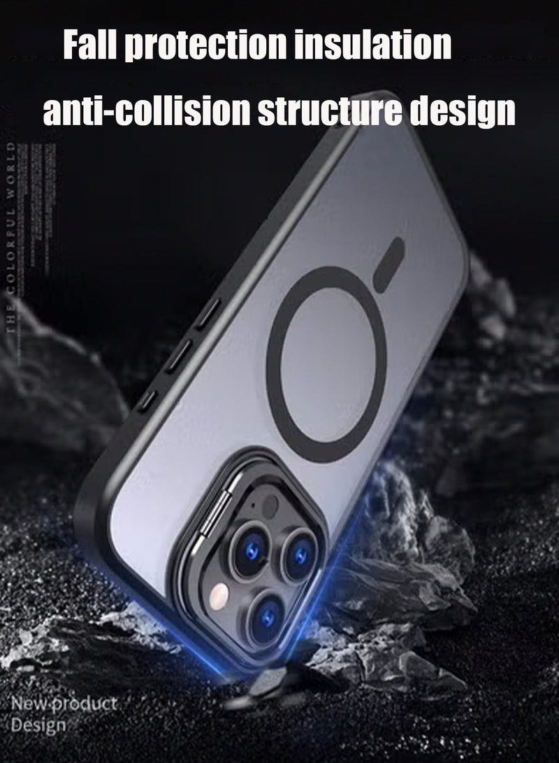 هيروكس جراب مغناطيسي MagSafe لهاتف iPhone 16 Pro Max 【حماية كاملة ضد الصدمات】 غطاء هاتف نحيف بخلفية شفافة غير لامعة ومزود بمغناطيس قوي. - Image 4