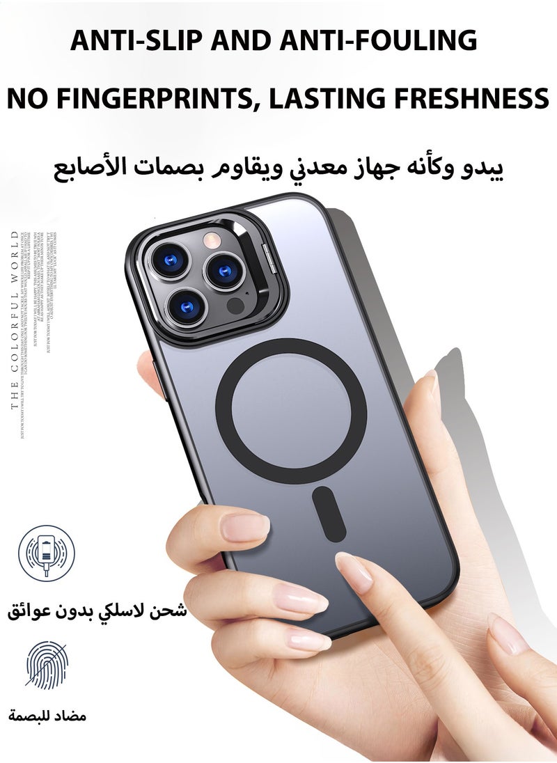 HEROCKX - Magnetic Phone Case for iPhone 16 Pro Max with Upgraded Lens Holder Compatible with MagSafe No.1 Anti-Yellow Technology Shockproof Ultra-Thin (Black) - Image 1