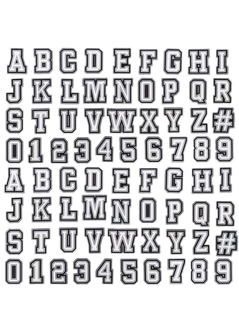 Shoe Decoration Charms Shoe Charms for Croc 74 Pcs Letters Numbers Shoe Double A-Z Letters & 0-9# Numbers for Bracelets Decoration for Boys and girls Teens Party Favor Birthday Gifts  - Image 2