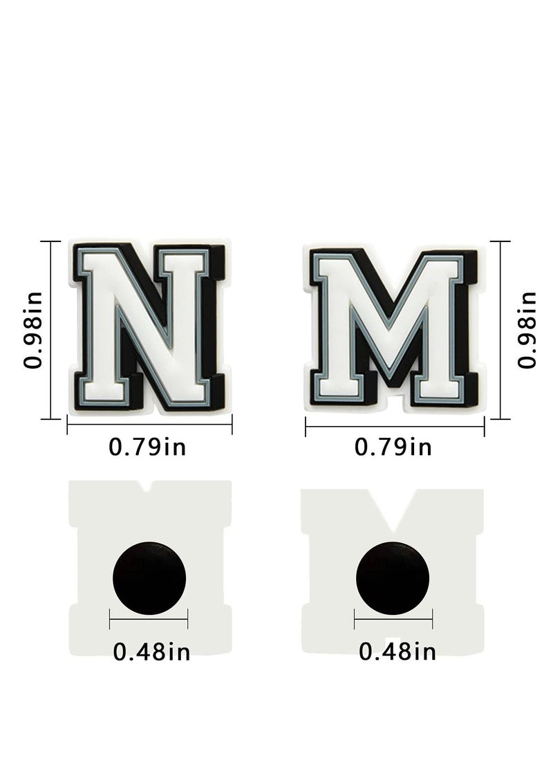 Shoe Decoration Charms Shoe Charms for Croc 74 Pcs Letters Numbers Shoe Double A-Z Letters & 0-9# Numbers for Bracelets Decoration for Boys and girls Teens Party Favor Birthday Gifts  - Image 5