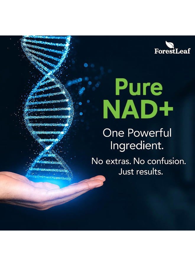 ForestLeaf NAD+ Supplement - 500mg of Pure NAD Plus for Energy, Focus, Skin & Anti-Aging Support - Gluten Free Non-GMO NAD Supplements for Women & Men (60 Count (Pack of 1)) - Image 3