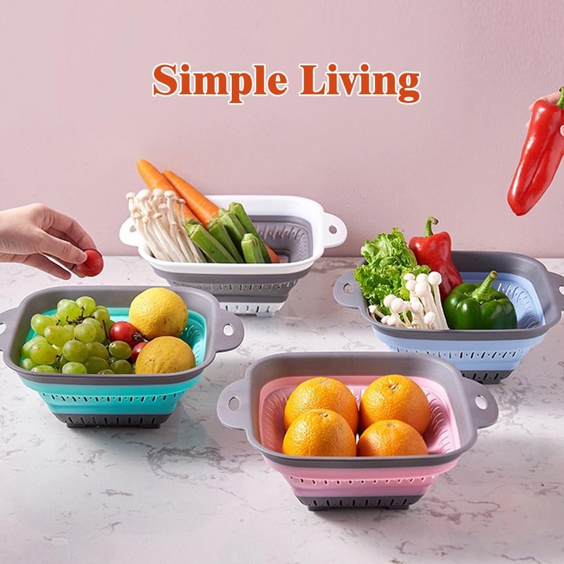 LogFaadCoi Collapsible Colander and Strainer,Silicone Strainer Colanders & Food Strainers,for Vegetable and Fruit, Kitchen Essentials - Image 4