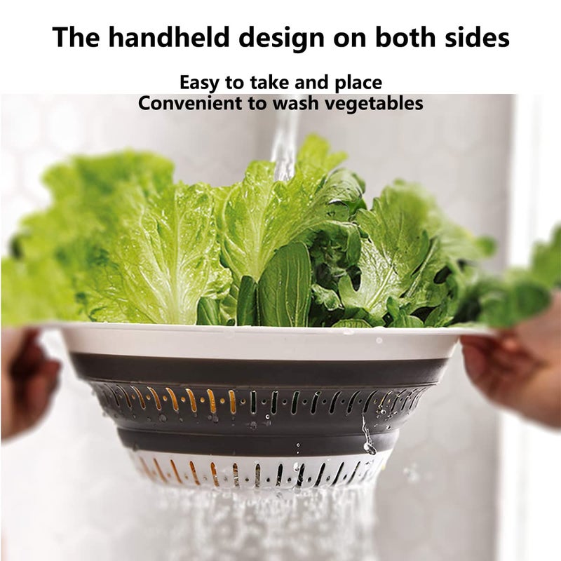 LogFaadCoi Collapsible Colander and Strainer,Silicone Strainer Colanders & Food Strainers,for Vegetable and Fruit, Kitchen Essentials - Image 2