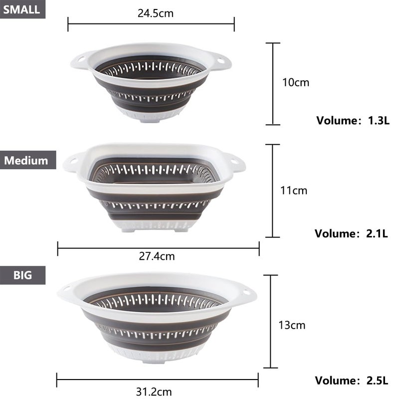 LogFaadCoi Collapsible Colander and Strainer,Silicone Strainer Colanders & Food Strainers,for Vegetable and Fruit, Kitchen Essentials - Image 3