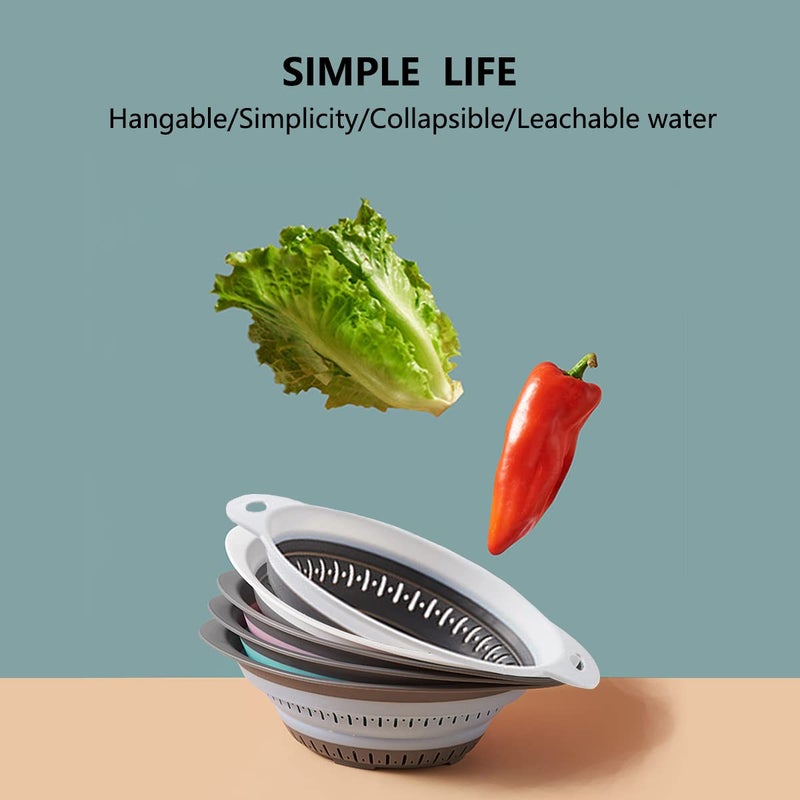 LogFaadCoi Collapsible Colander and Strainer,Silicone Strainer Colanders & Food Strainers,for Vegetable and Fruit, Kitchen Essentials - Image 5
