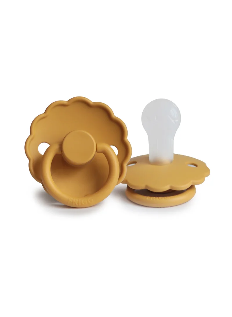 FRIGG FRIGG Daisy Silicone Baby Pacifier 0-6Ms 1-Pack Honey Gold - S1