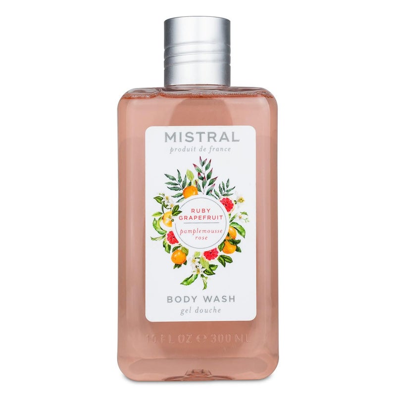 Mistral Ruby Grapefruit Body Wash 10 fl oz Natural Chamomile and Aloe pH Balanced - Image 1