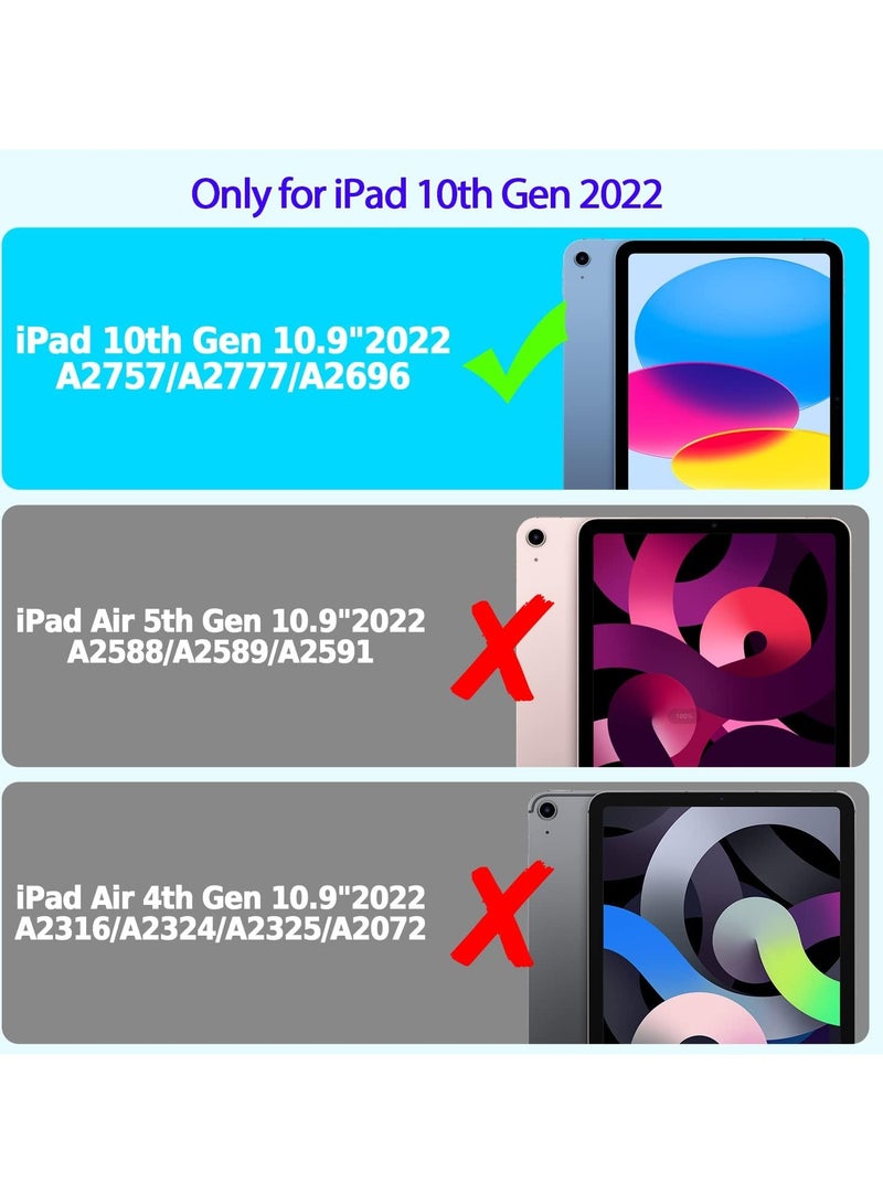 general For iPad 10th Generation Case 2022, Soft Silicone and PC Triple Layer Rugged Full Body Protection, Built-in 360 Degree Rotating Unique Owl Stand and Pen Holder - Image 2