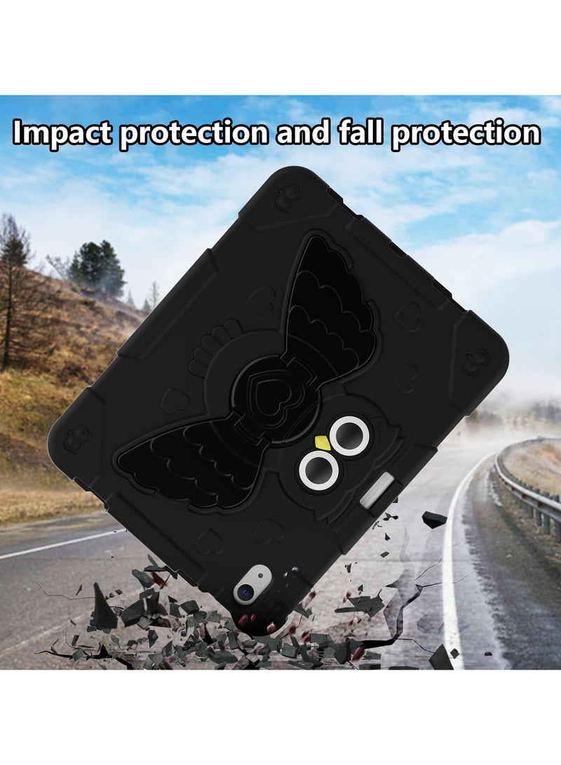 general For iPad 10th Generation Case 2022, Soft Silicone and PC Triple Layer Rugged Full Body Protection, Built-in 360 Degree Rotating Unique Owl Stand and Pen Holder - Image 4