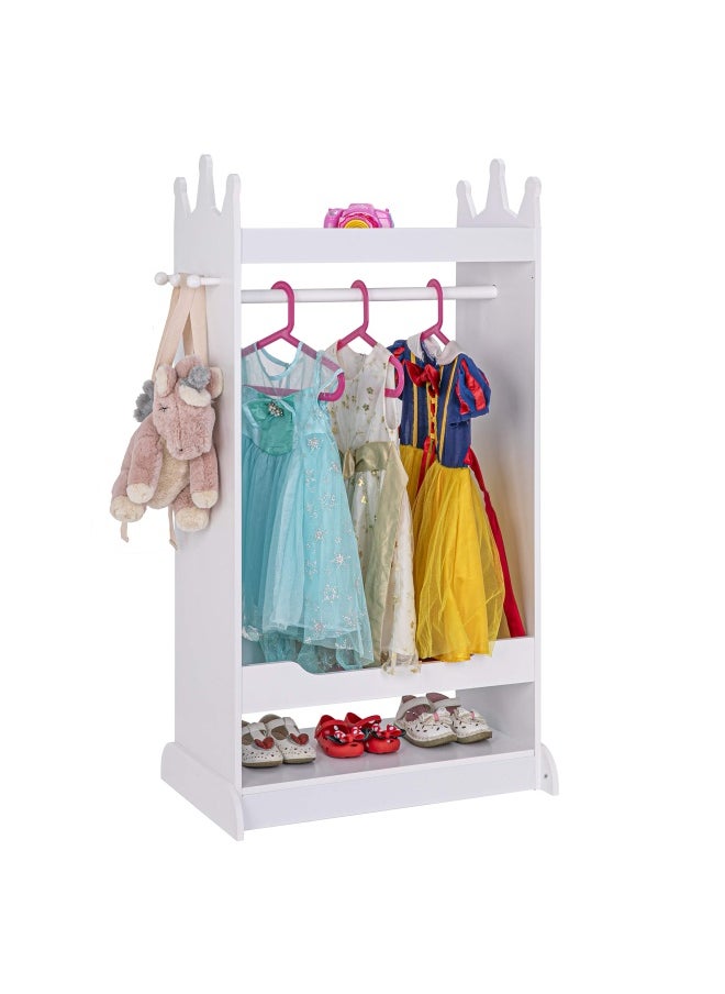 UTEX Utex Kid S See And Store Dress-Up Center  Costume Closet For Kids  Open Hanging Armoire Closet  Pretend Storage Kids  Costume Dresser For Kids Bedroom White  - Image 1