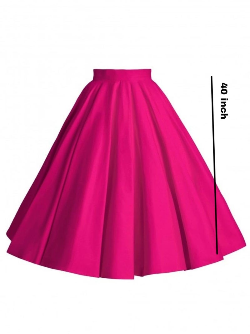 JANAK 'n' Masaaya Silk Fabric Long Skirt 250 (Magenta) - Image 2
