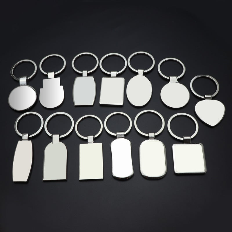 Metal Fashion Business Single Card Key Chain Pendant Car Anti-Lost Key Ring Practical Gift Key Chain Engraved Logo - Image 4
