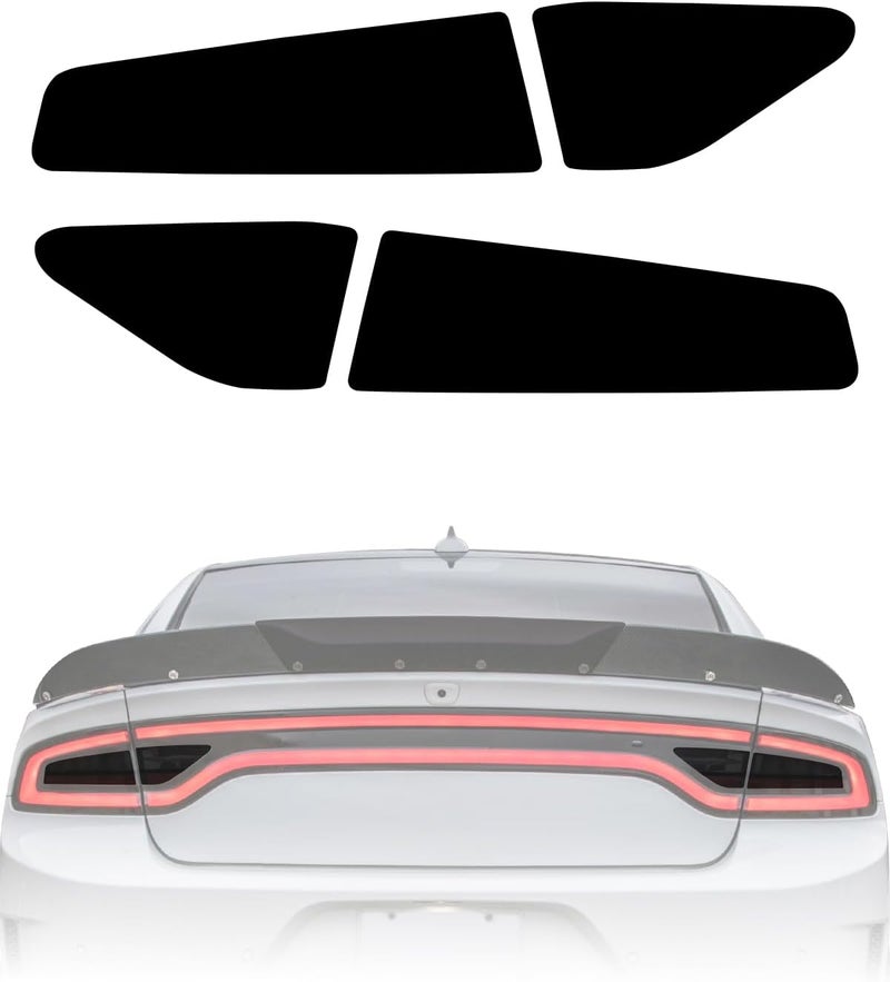 NDRUSH Blackout Taillight Vinyl Tint Film, Precut Overlays, Tail Light Wrap Cover Compatible with Dodge Charger 2015 2016 2017 2018 2019 2020 2021 - Image 1