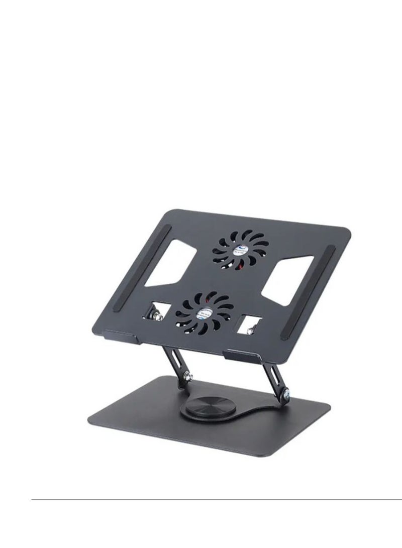 Terabyte Laptop Stand, Adjustable Cooling Pad, 360 Degree Rotation, Aluminum Cooler Stand for Desk, Multi-Angle Compatible with MacBook Air Pro, All Notebooks 10-15.6" - Image 1