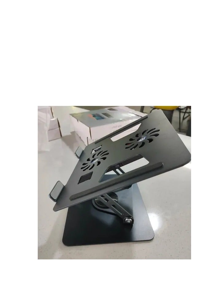 Terabyte Laptop Stand, Adjustable Cooling Pad, 360 Degree Rotation, Aluminum Cooler Stand for Desk, Multi-Angle Compatible with MacBook Air Pro, All Notebooks 10-15.6" - Image 3
